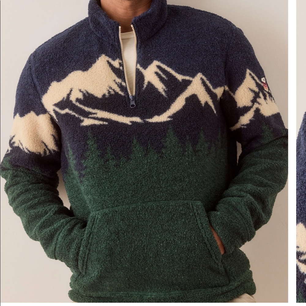 Men's Marine Layer XL Sherpa Half Zip